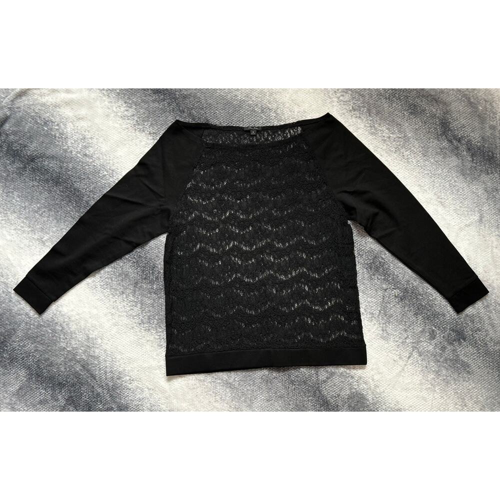 Poetic Justice Lace Ponte Sleeve Knit Off Shoulders  Top Women Size 1X NWOT